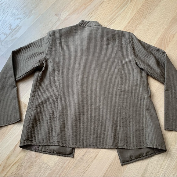 Eileen Fisher 100% silk cardigan open front brown sz small - Picture 10 of 10